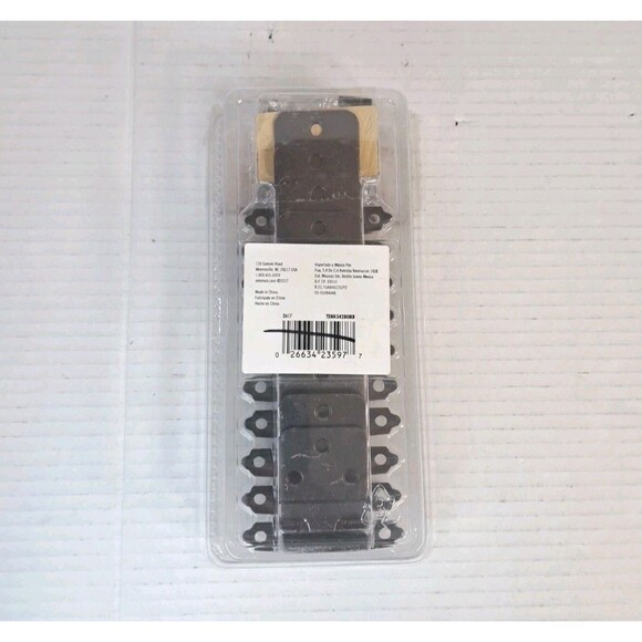 Amerock 3/8 Oil Rubbed Bronze Self-Closing Face Mount Inset Cabinet Hinges 10 Pk - Picture 4 of 4